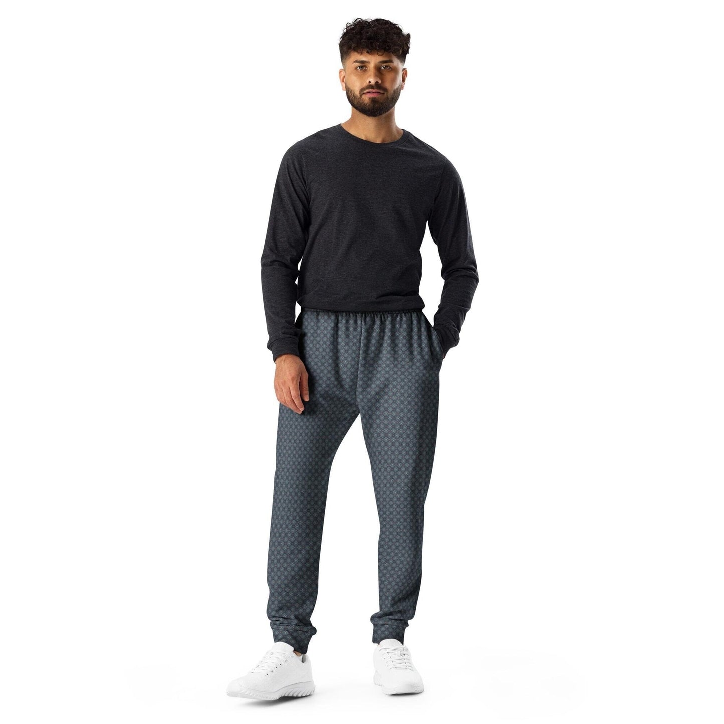 Geometric All Over Pattern Men's Joggers - Trendy, Comfortable, Stylish Athletic Wear - Modern Design Jogging Pants - Urban Fashion For Him