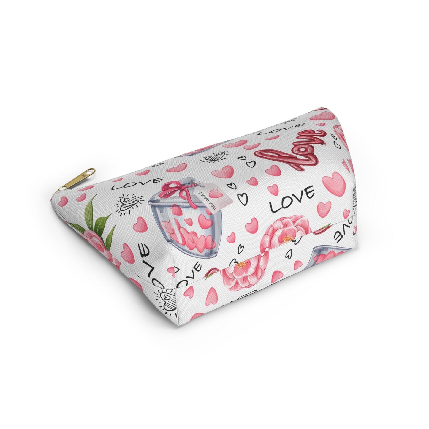 Love-Themed Accessory Pouch, Perfect Gift for Valentine's Day, Makeup Bag, Travel Organizer, Cute Love Design, Romantic Gift