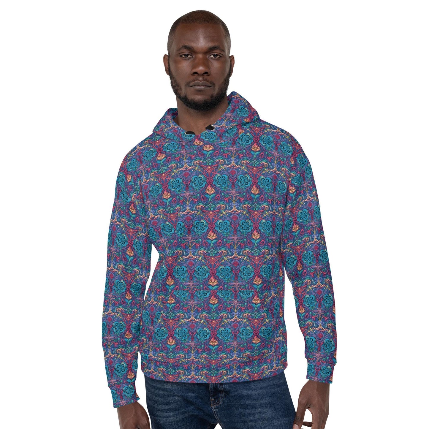 Men's Colorful All-Over Print Hoodie – Bold, Vibrant Patterned Sweatshirt for Ultimate Comfort & Style