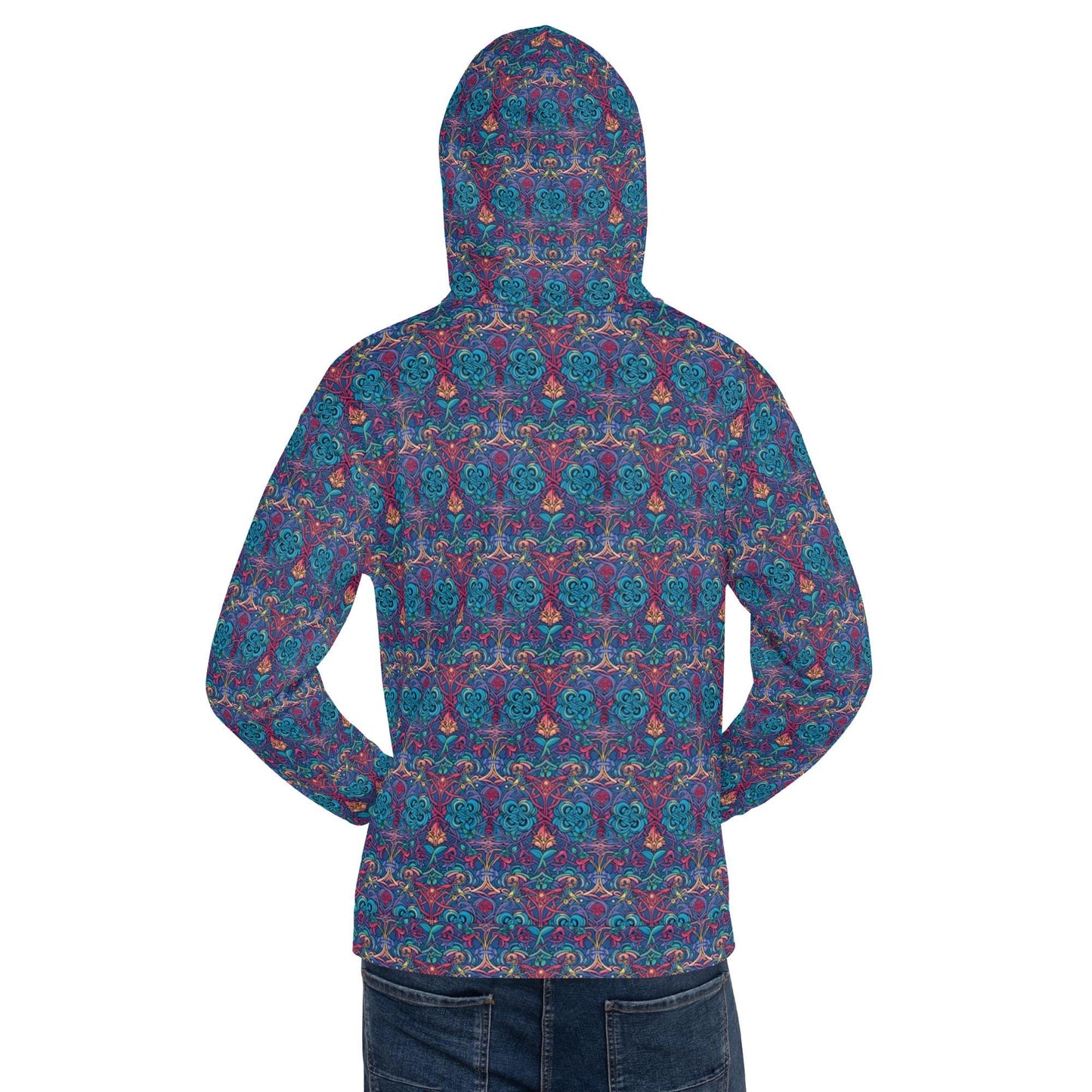 Men's Colorful All-Over Print Hoodie – Bold, Vibrant Patterned Sweatshirt for Ultimate Comfort & Style