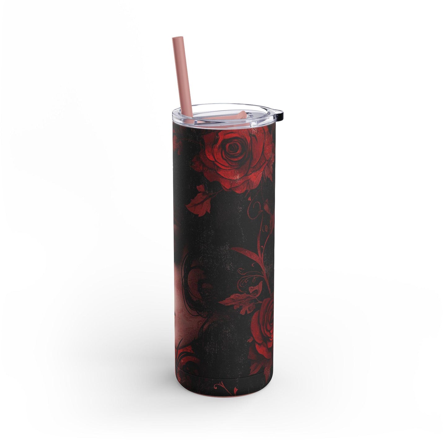 Gothic Chic Skinny Tumbler, 20oz - Stylish Matte Travel Mug for Coffee Lovers, Dark Fantasy Aesthetic, Perfect Gift for Birthdays &