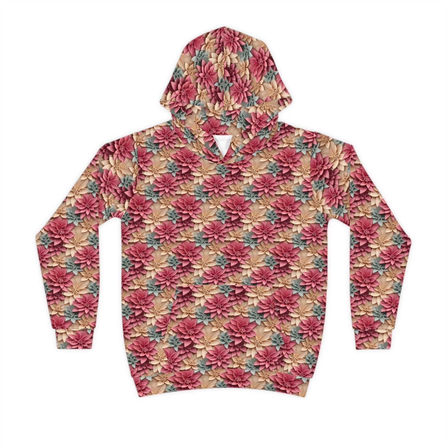 Floral Children's Hoodie - Cozy Pullover for Kids, Perfect for Spring Outings, Birthday Gifts, and Everyday Wear, Botanical Print, girl
