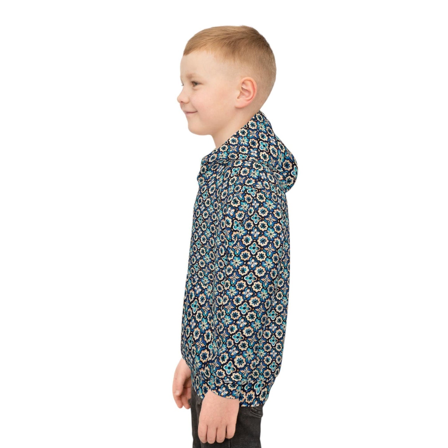 Bonita sudadera con capucha floral para niños, sudadera acogedora para niños, regalo de primavera, regalo de cumpleaños, ropa de diario, diseño único.