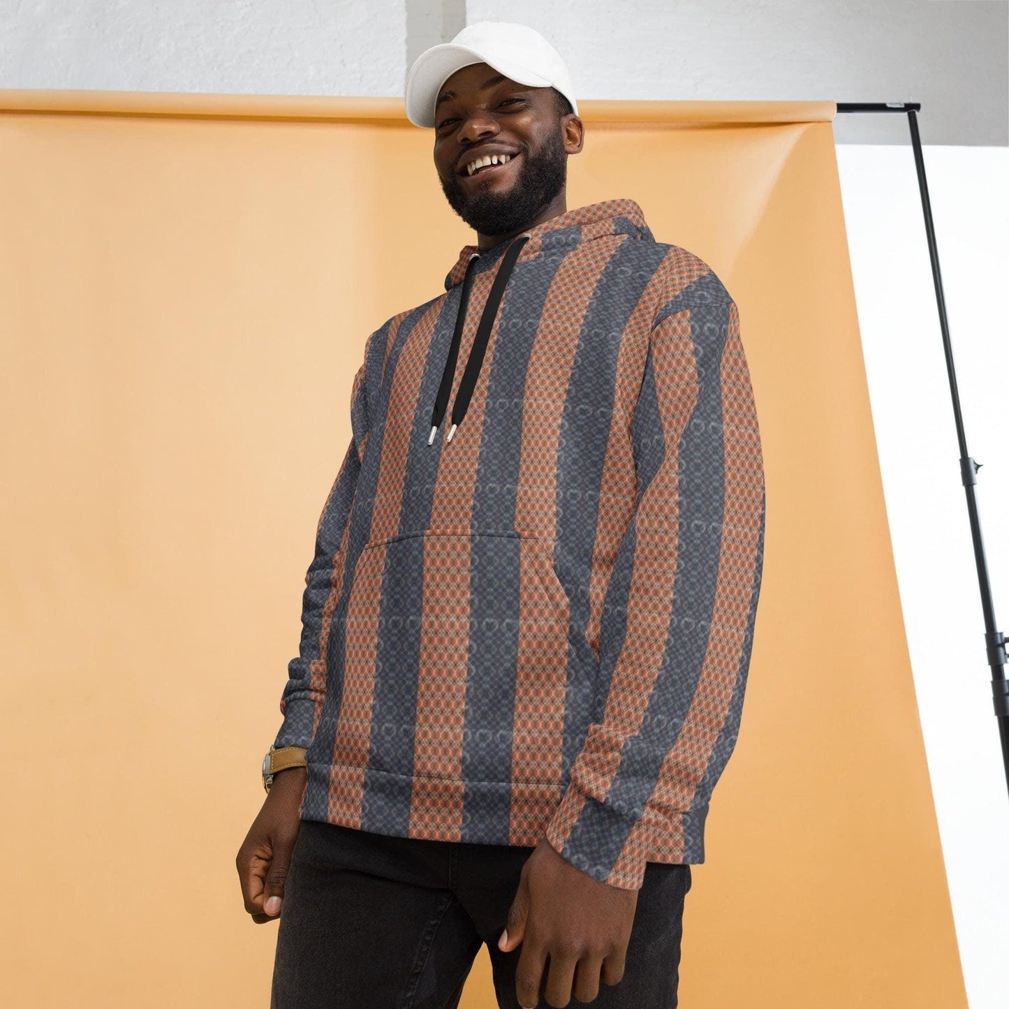 Trendy Geometric Pattern Men's Hoodie - Stylish, Comfortable & Fashion-Forward, Fashionista Wear , Great Gift For Him, Comfy Mens Sweater