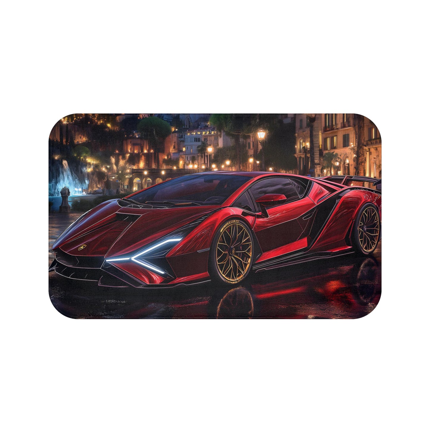 Luxury Sports Car Bath Mat - Perfect for Car Enthusiasts, Modern Bathroom Decor, Housewarming Gift, Automotive Lover's Gift, Stylish Bath