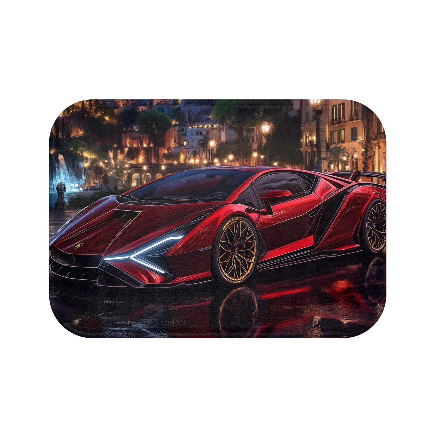 Luxury Sports Car Bath Mat - Perfect for Car Enthusiasts, Modern Bathroom Decor, Housewarming Gift, Automotive Lover's Gift, Stylish Bath