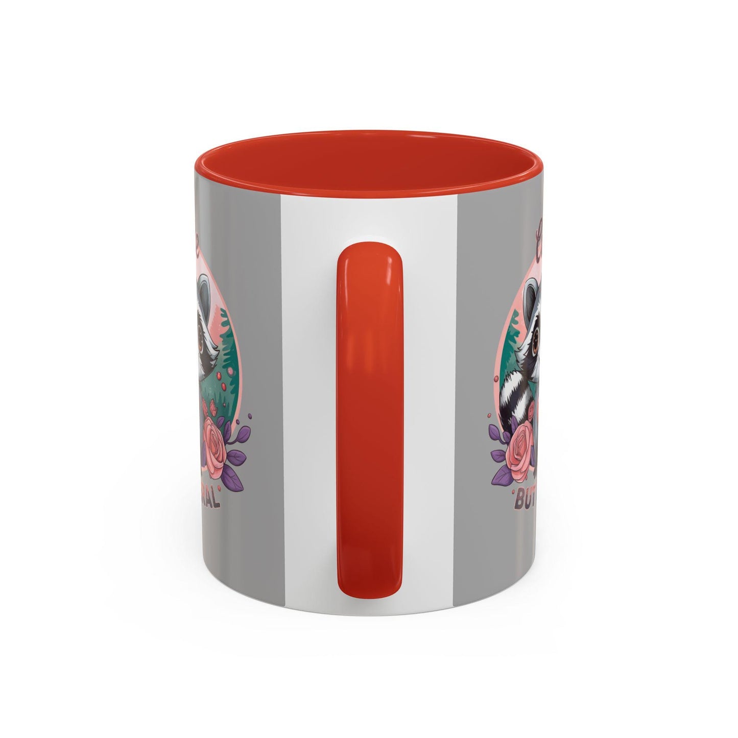 Cute But Feral Raccoon Coffee Mug, Funny Animal Mug, Gifts for Animal Lovers, Grey Accent Mug, Perfect for Any Occasion