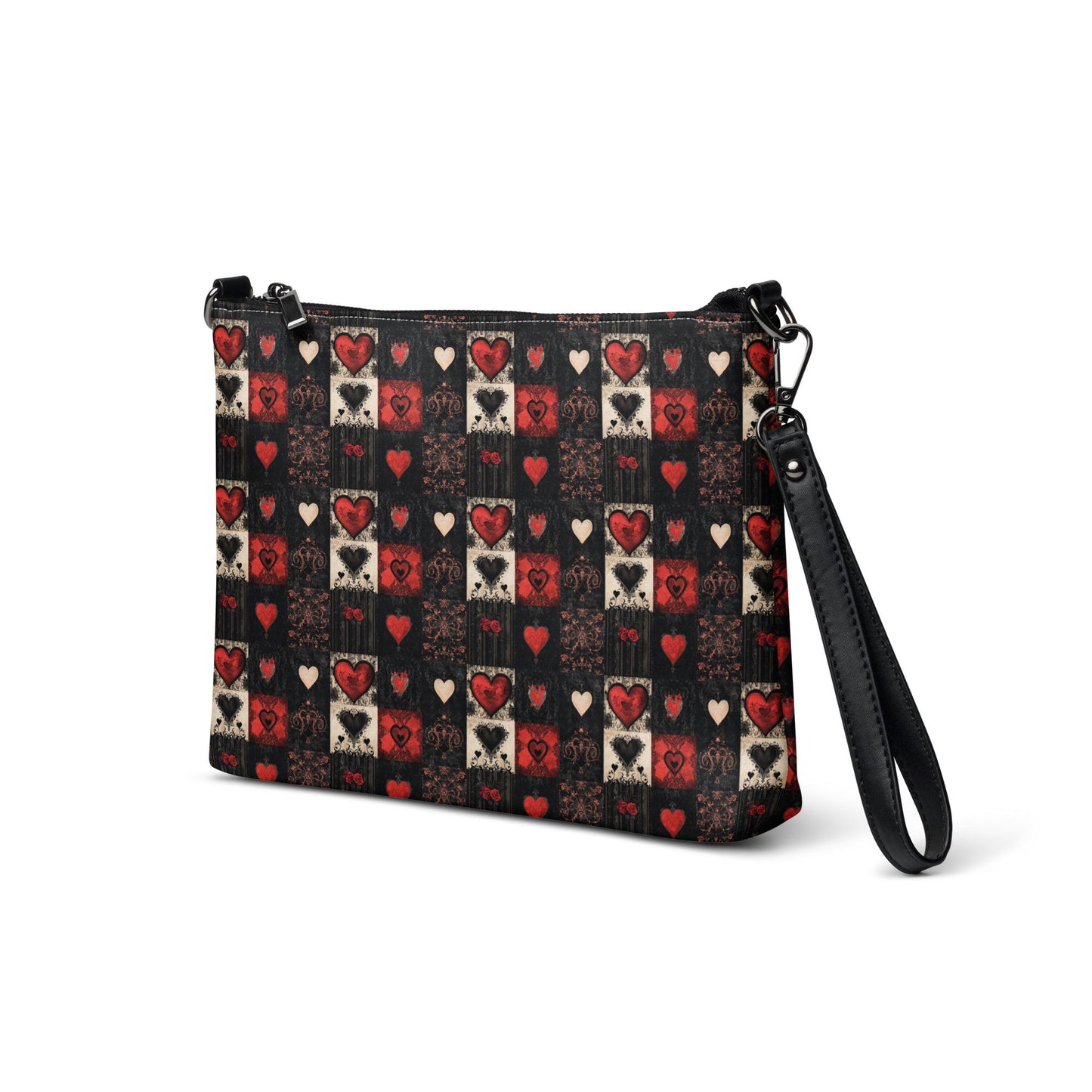 Women's Valentine's Heart Design Crossbody Wrist Bag - Stylish & Functional, Perfect for Casual Everyday Wear or Special Dinner Dates