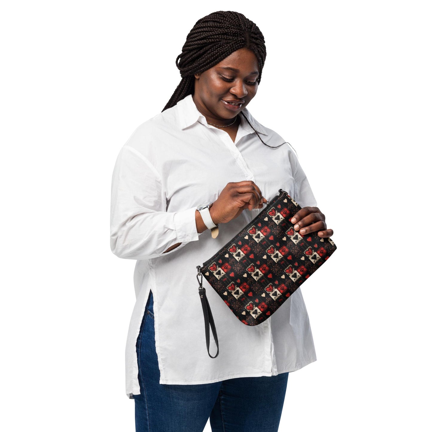Women's Valentine's Heart Design Crossbody Wrist Bag - Stylish & Functional, Perfect for Casual Everyday Wear or Special Dinner Dates