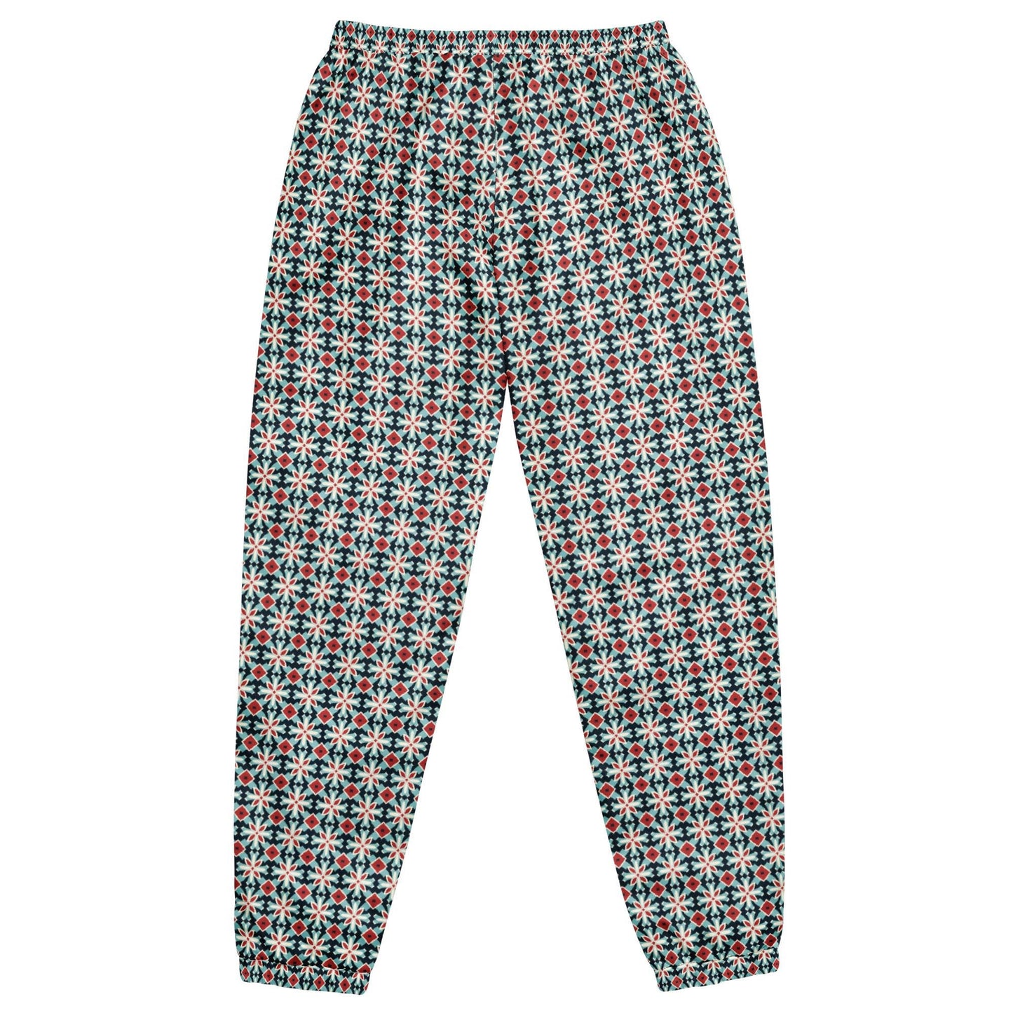 Men's Stylish Geometric Print Track Pants - Trendy All-Over Pattern, Comfortable Fashionable Athletic Wear for Casual & Active Days