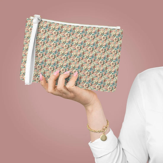 Vintage Floral Clutch Bag - Stylish Wristlet for Everyday Use, Perfect for Weddings, Date Nights, or Travel, Elegant Gift Idea The Aurora Touch