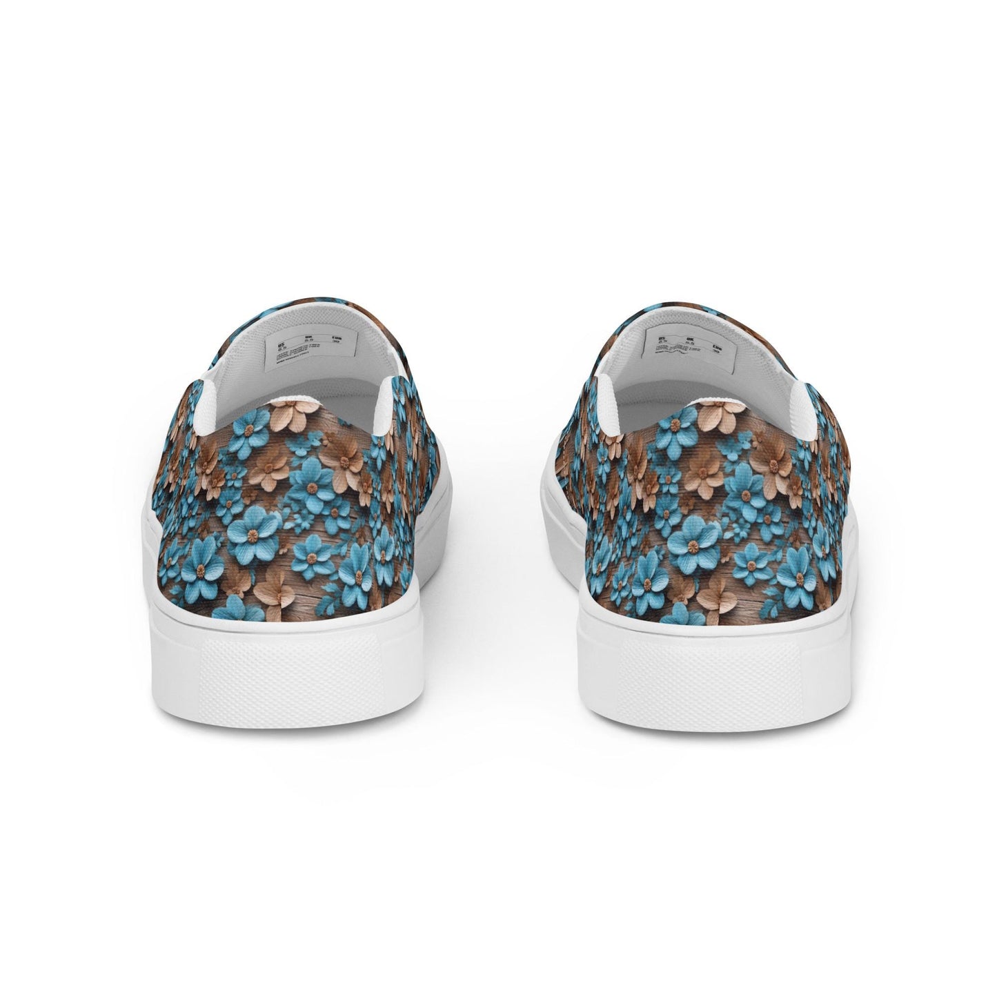 Pretty Women’s All-Over Print 3D Floral Slip-On Canvas Shoes – Stylish, Comfortable & Versatile Sneakers for Everyday Wear