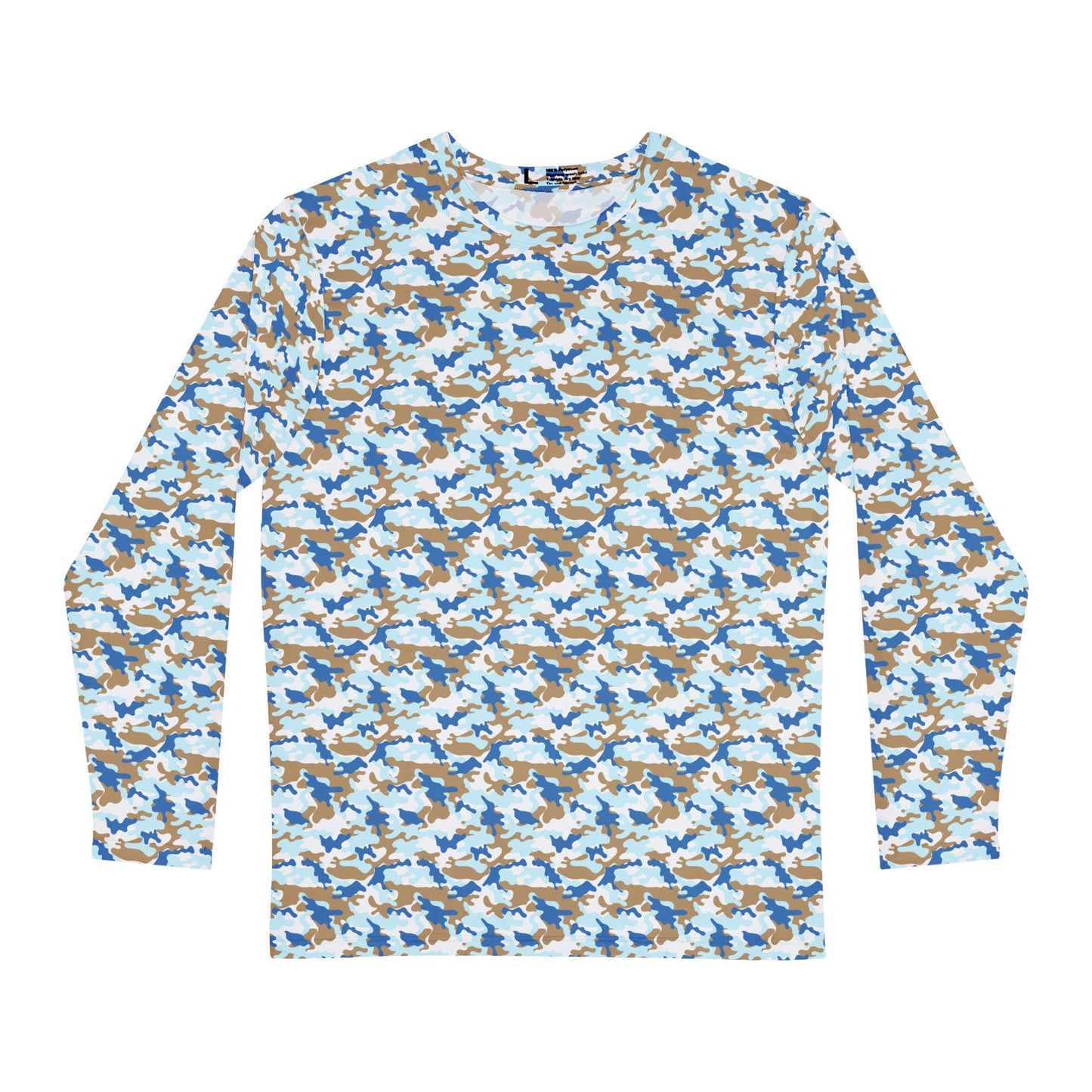 Camo Print Men's Long Sleeve Shirt, Casual Wear, Outdoor Adventure, Gift for Him, Everyday Comfort, Trendy Men's Fashion