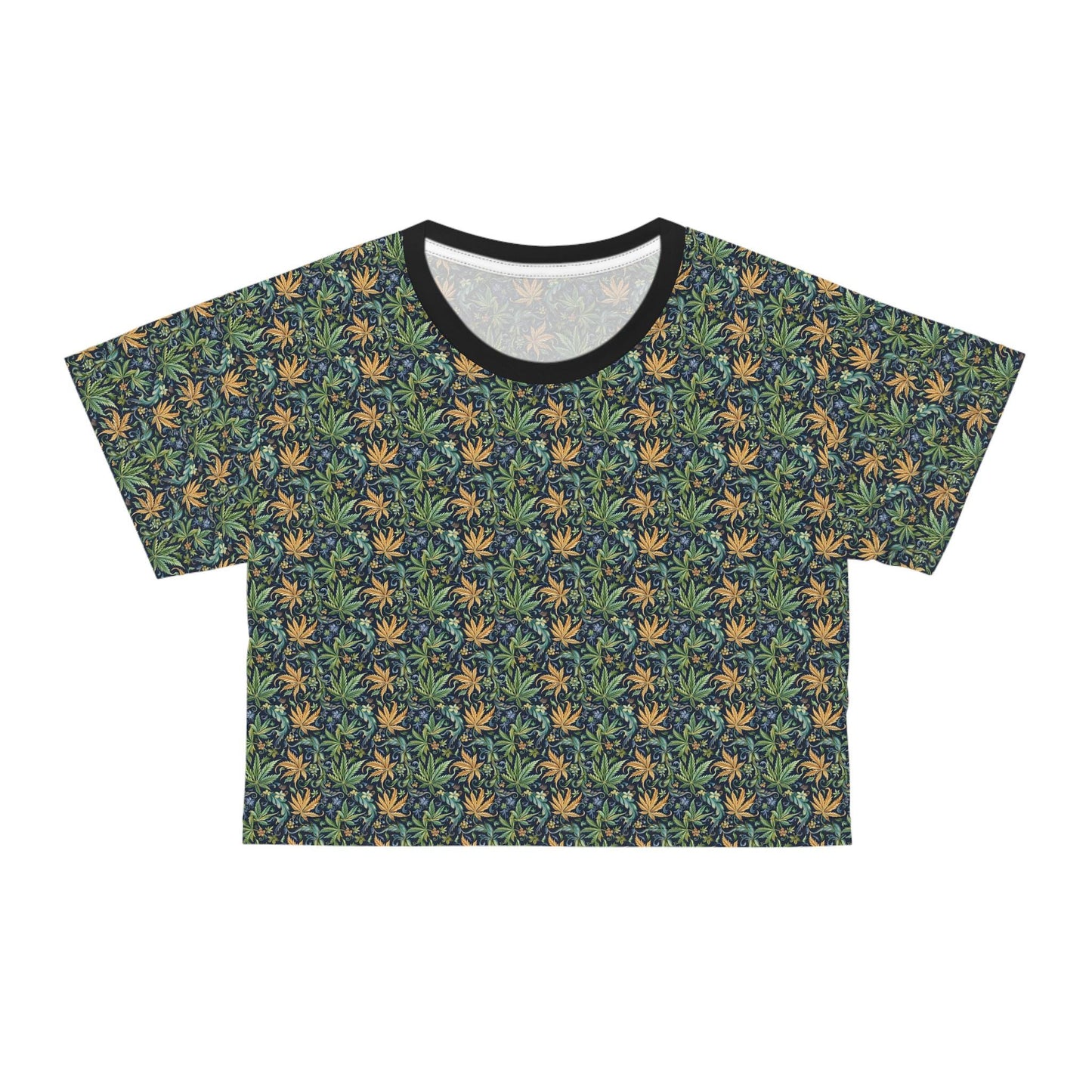 Tropical Floral Crop Tee - Summer Vibes Top, Casual Wear, Gift for Her, Cute Festival Shirt, Beach Outfit