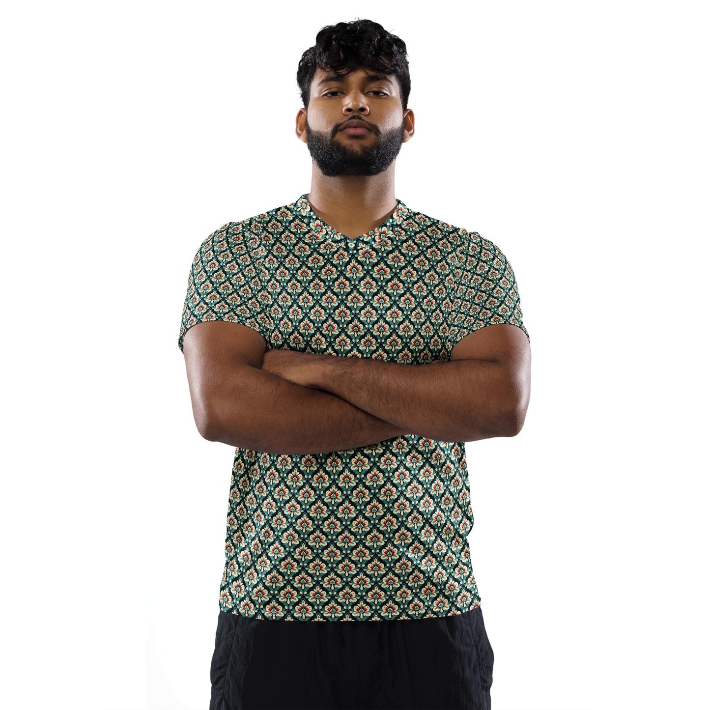 Eco-Friendly Men's All-Over Print Jersey T-Shirt – Stylish, Sustainable Fashion for Every Wardrobe