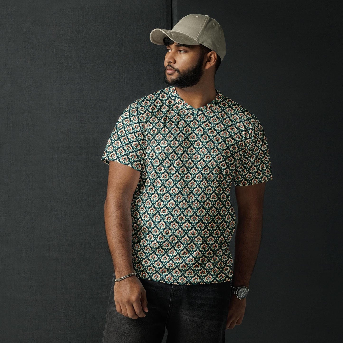 Eco-Friendly Men's All-Over Print Jersey T-Shirt – Stylish, Sustainable Fashion for Every Wardrobe