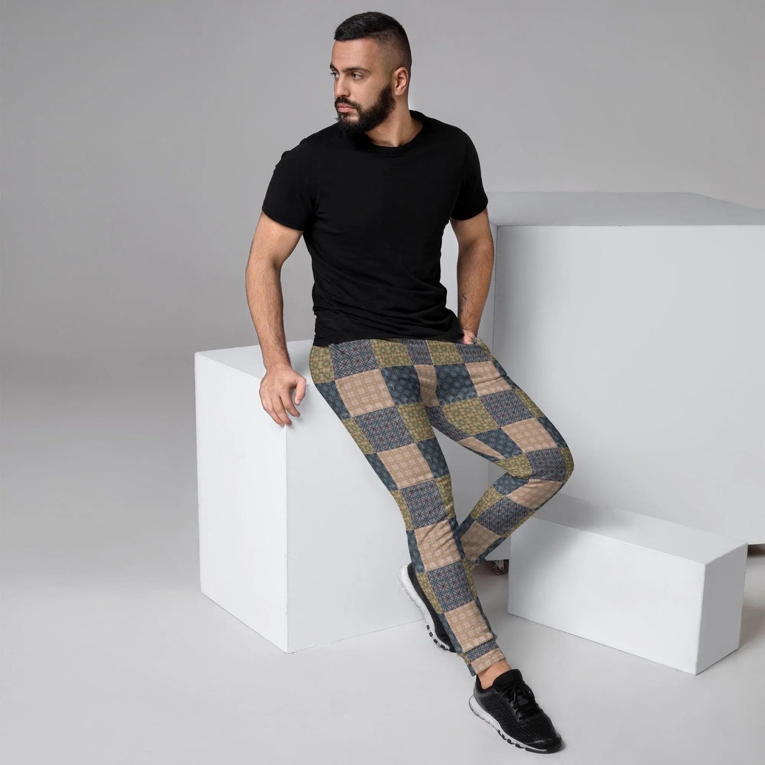 Men's Geometric Pattern Joggers | Trendy, Stylish, Comfortable Fashionable Activewear | Perfect for Casual & Streetwear Outfits