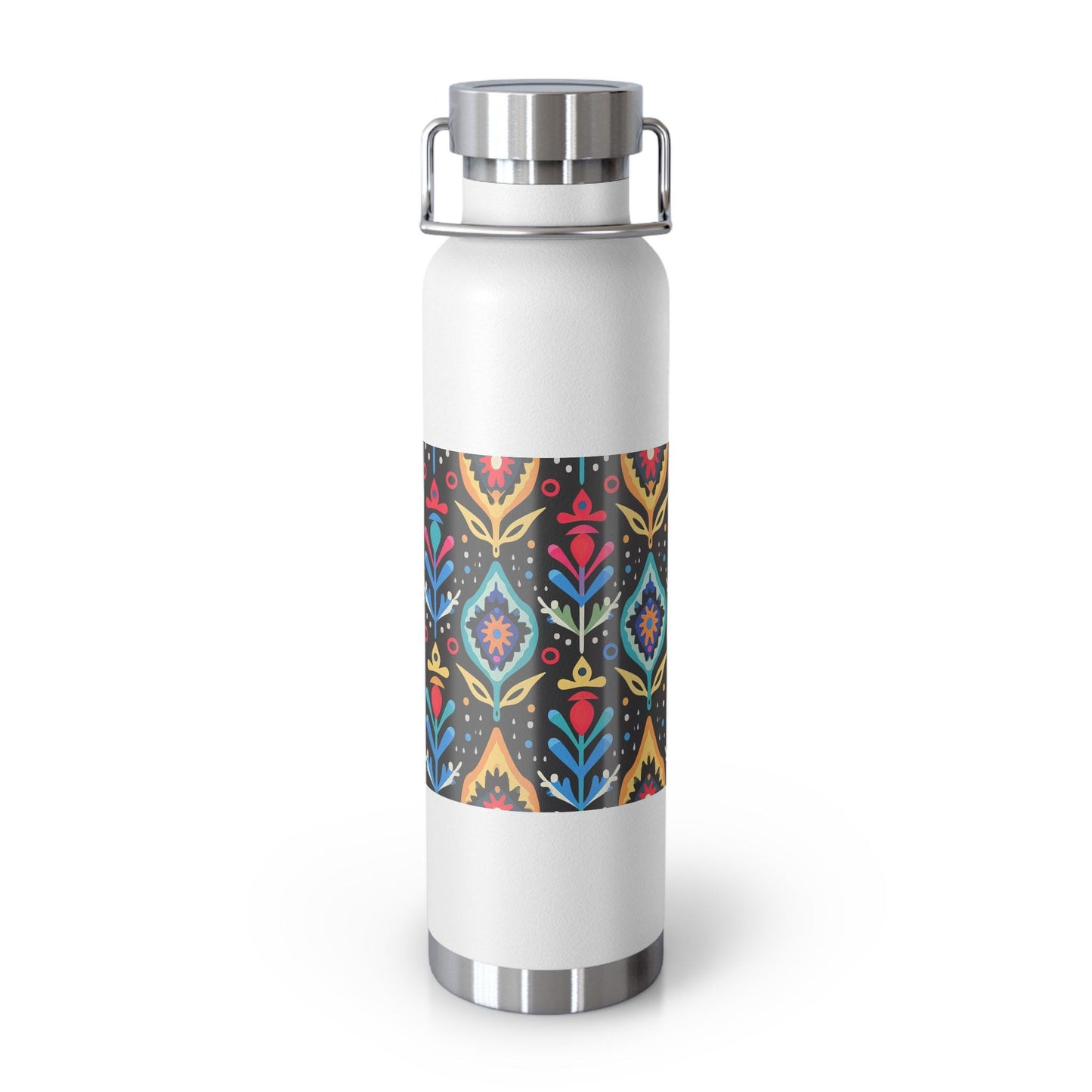 Floral Insulated Water Bottle, Travel Mug, Fitness Companion, Gift for Her, Eco-Friendly Drinkware, Hydration Flask, Pink Rose Design