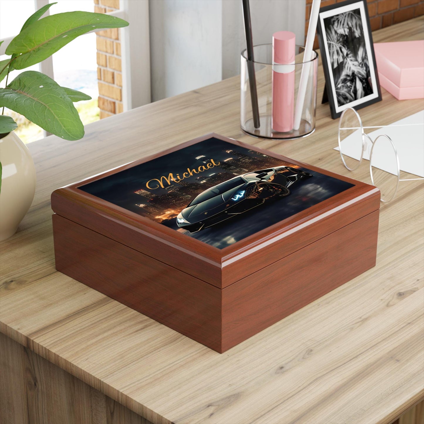 Personalized Car Lover's Jewelry Box, Custom Name Gift for Him, Unique Storage for Accessories, Birthday, Christmas, Anniversary