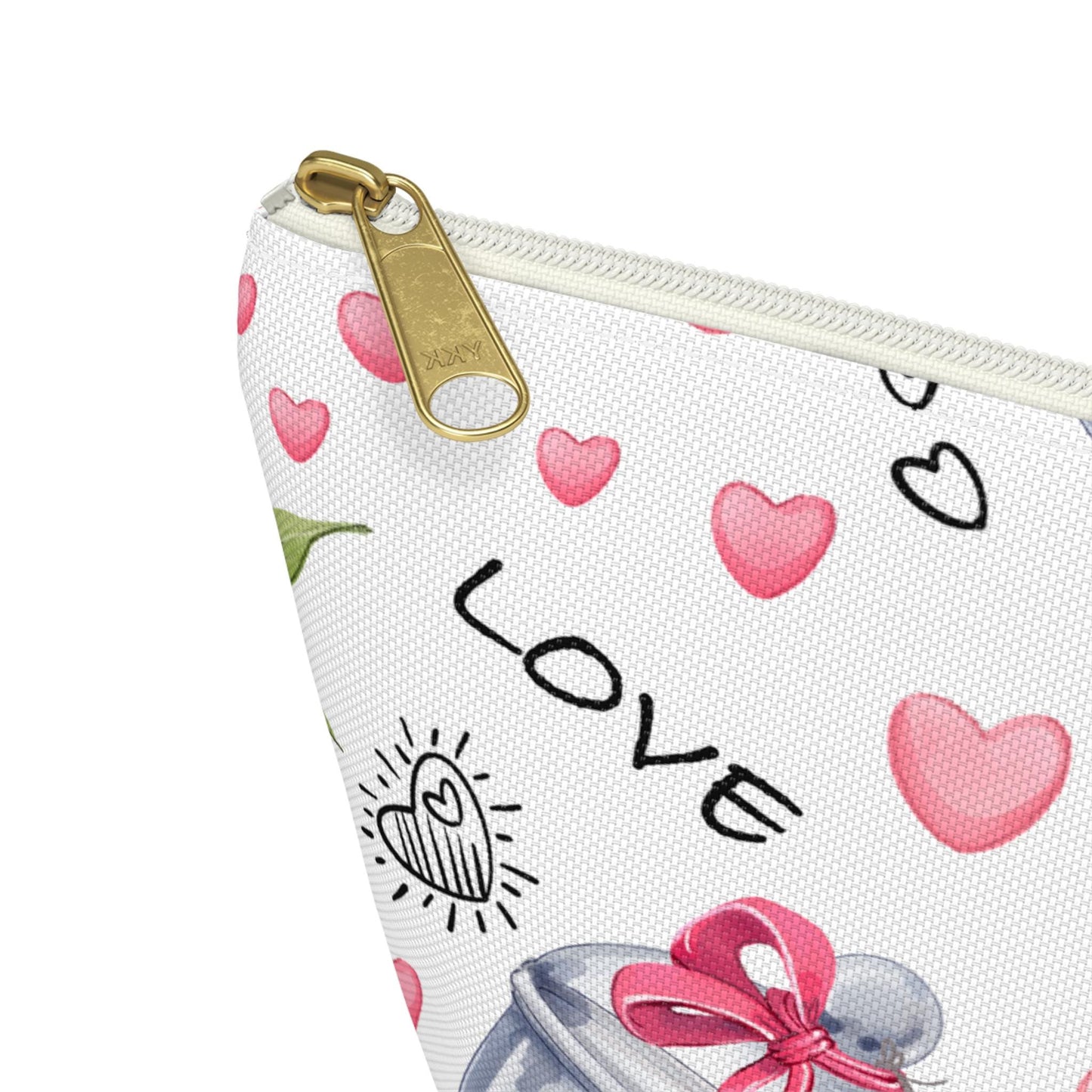 Love-Themed Accessory Pouch, Perfect Gift for Valentine's Day, Makeup Bag, Travel Organizer, Cute Love Design, Romantic Gift