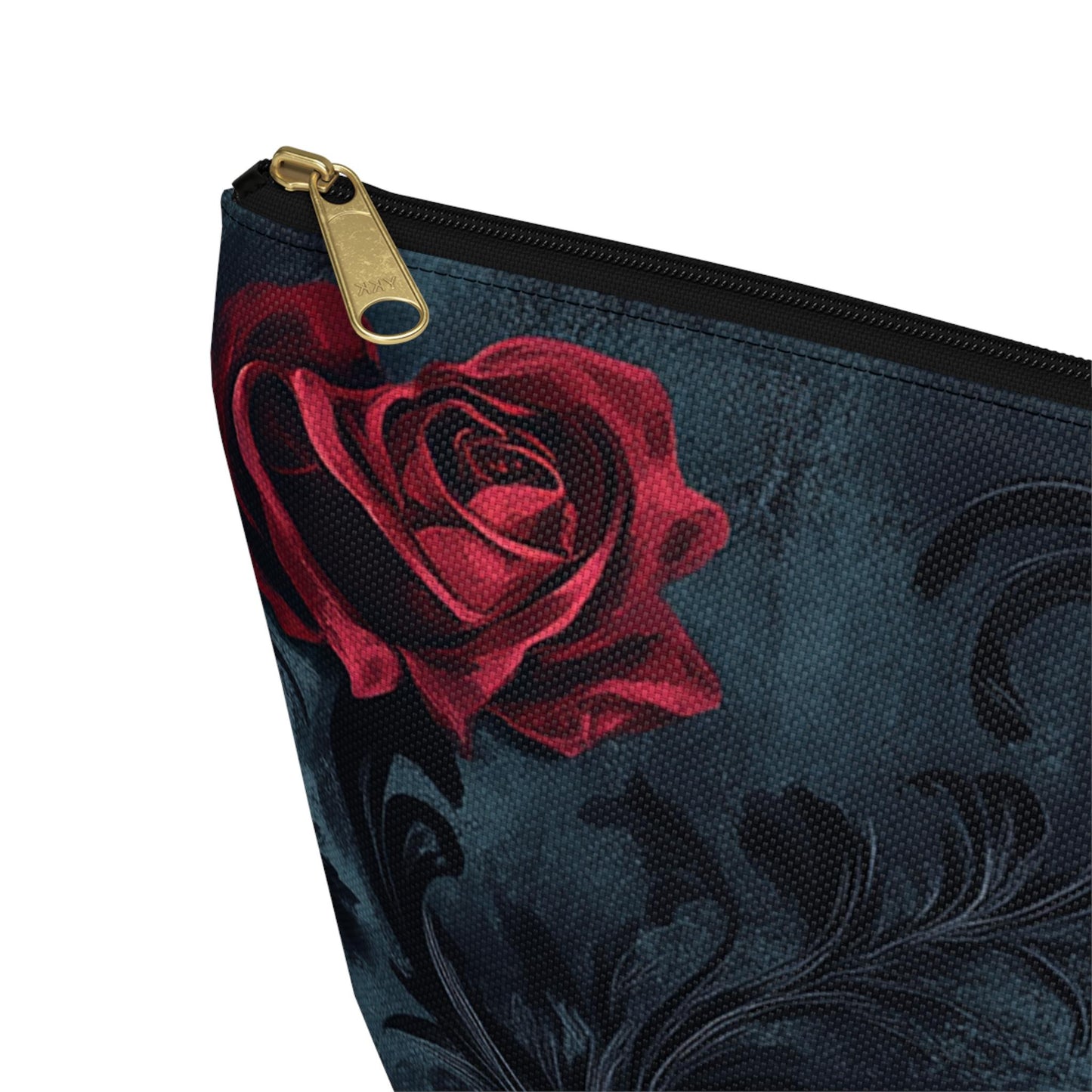 Romantic Floral Accessory Pouch, Heart Design Makeup Bag, Perfect for Gifts, Travel Organizer, Evening Out, Valentine's Day