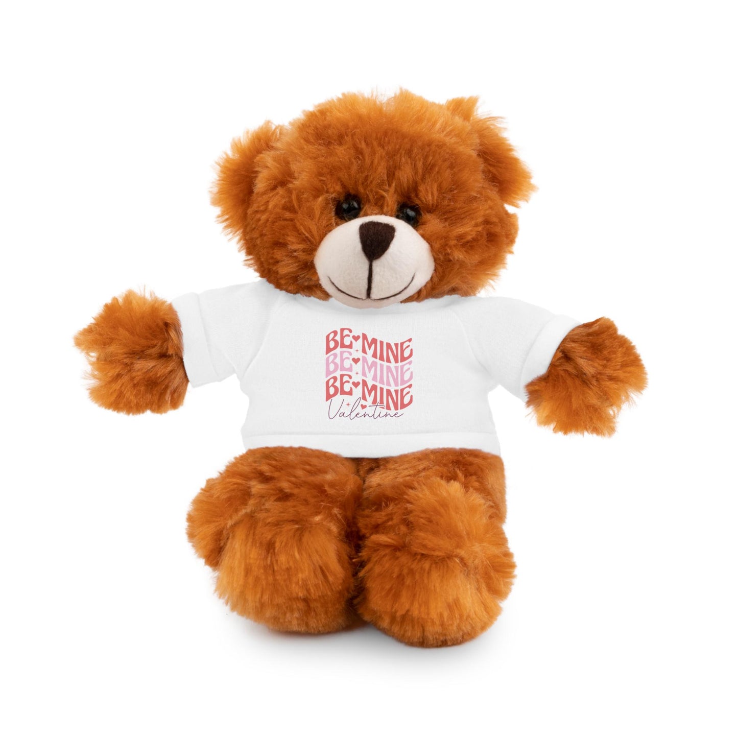 Customizable Stuffed Animals, Perfect Gift for Valentine's Day, Cute Bear with Tee, Plush Toy for Kids, Loveable Keepsake