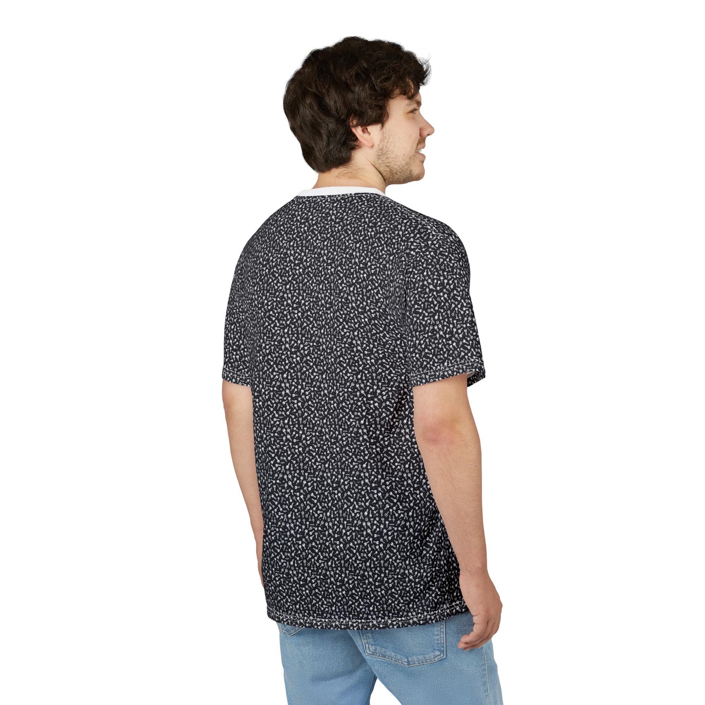 Stylish Men's Cut & Sew Tee, Casual Wear, Great for Everyday, Patterns, Trendy Fashion, Gift for Him