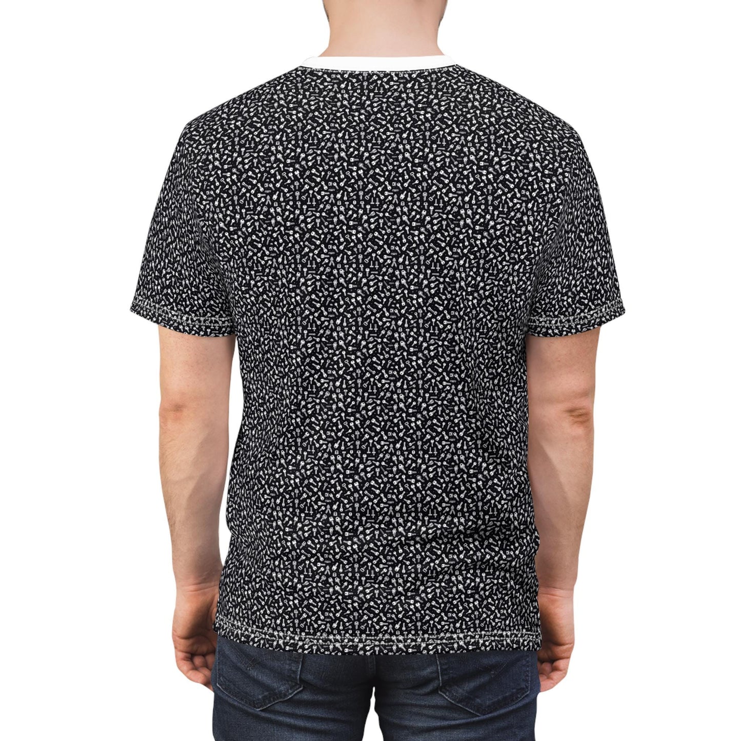 Stylish Men's Cut & Sew Tee, Casual Wear, Great for Everyday, Patterns, Trendy Fashion, Gift for Him