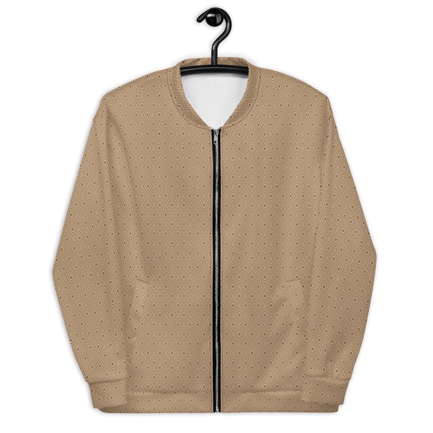 Geometric All-Over Pattern Men’s Bomber Jacket | Stylish Casual Outerwear | Trendy & Comfortable Fashion Jacket for Men