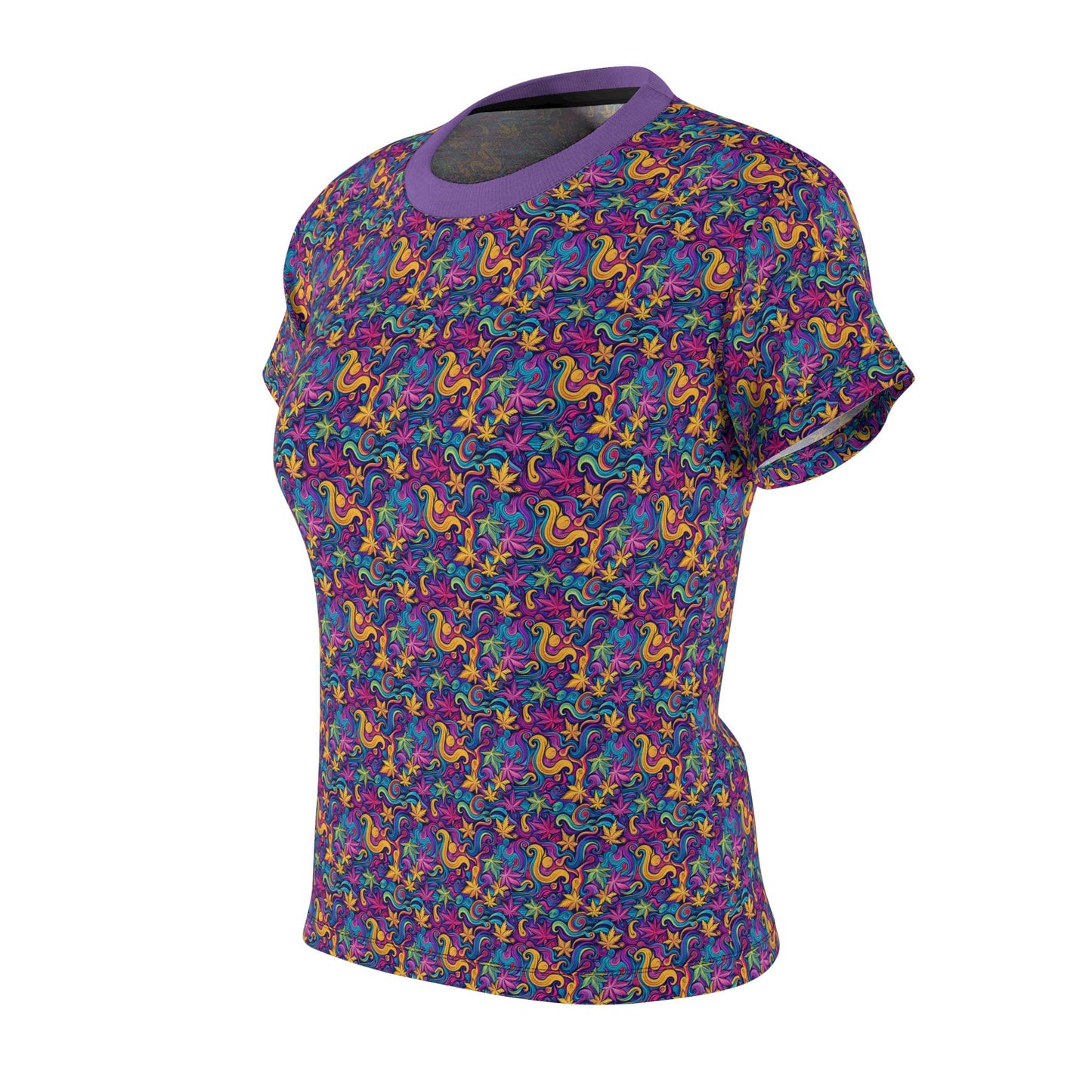 Vibrant Floral Women's Tee - Colorful Patterned Top for Casual Outings, Summer Fashion, Gift for Her, Comfortable Wear, Unique Style