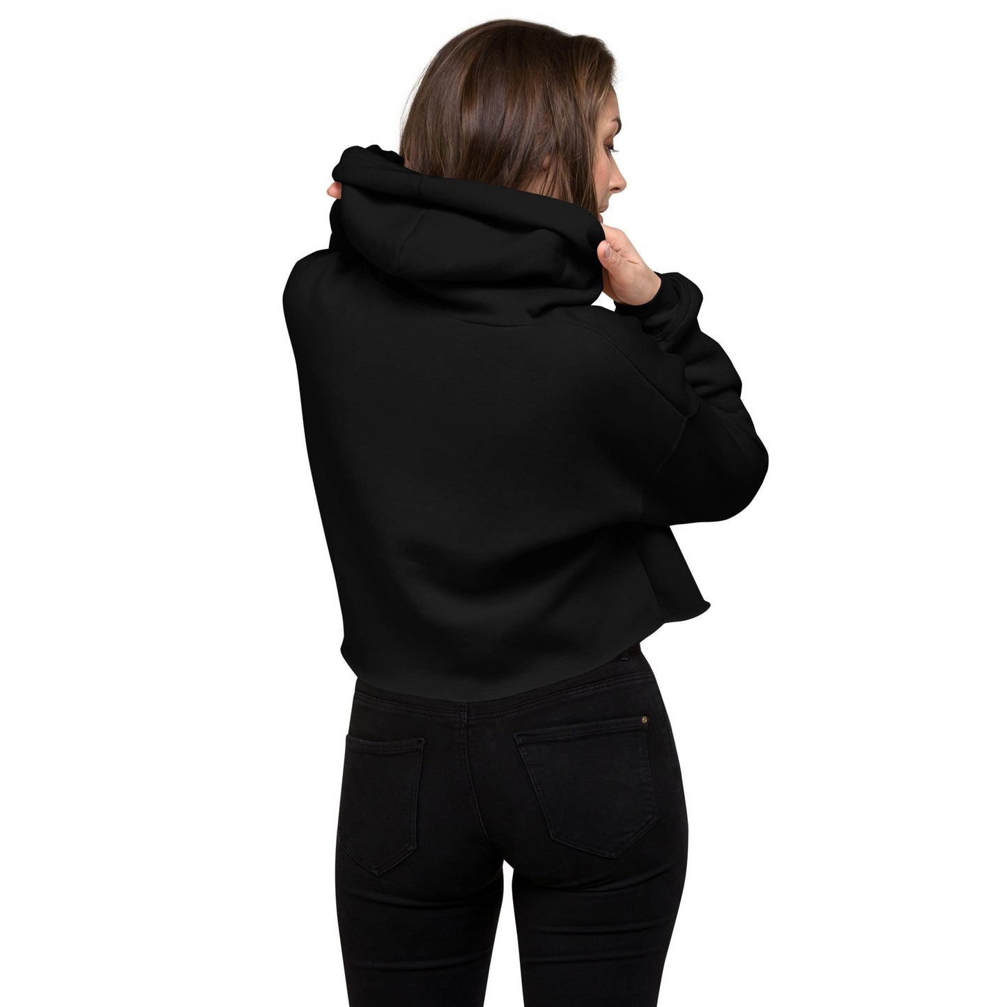 Women's Valentine's Day Crop Hoodie - Cute & Cozy Love Graphic, Heart Design, Trendy Gift for Her, Soft Casual Sweatshirt Crop Hoodie