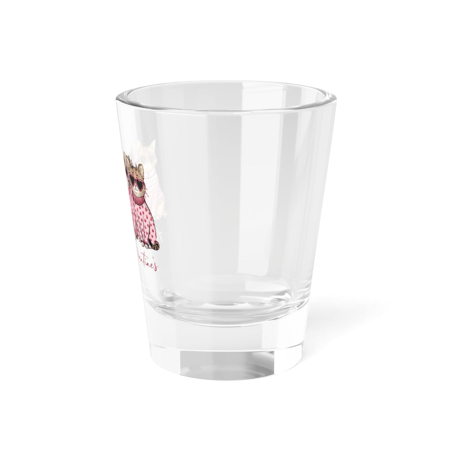 Cute Cat Happy Meowmentine's Shot Glass, Perfect Gift for Cat Lovers, Valentine's Day, Home Bar Decor, Pet Themed Drinkware