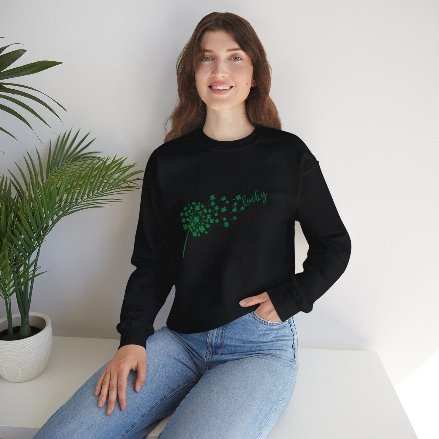 Lucky Clover Sweatshirt - Cozy Unisex Crewneck for St. Patrick's Day, Gift for Him, Gift for Her, Everyday Wear, Casual Fashion