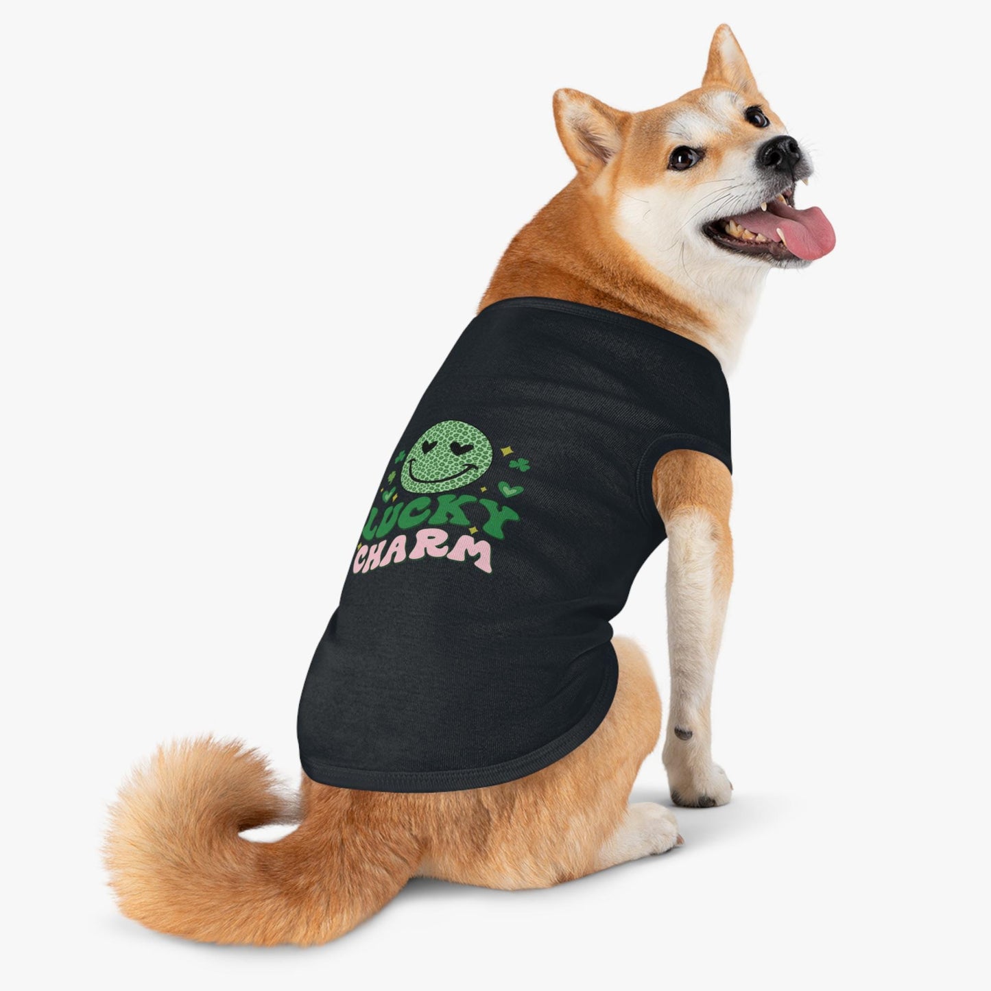 Lucky Charm Pet Tank Top, Dog Shirt, Cat Apparel, Cute Pet Clothing, St. Patrick's Day Outfit, Lucky Dog Gift