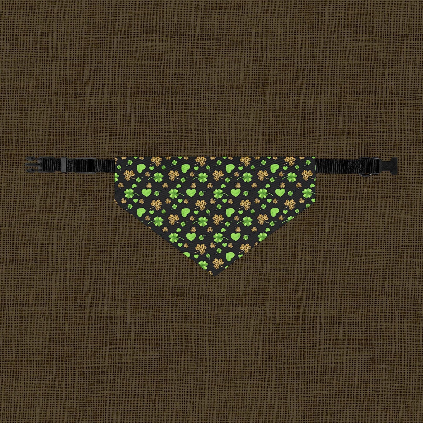 St. Patrick's Day Pet Bandana Collar - Lucky Clover Design, Dog Bandana, Holiday Accessory, Pet Gift, Shamrock Collar
