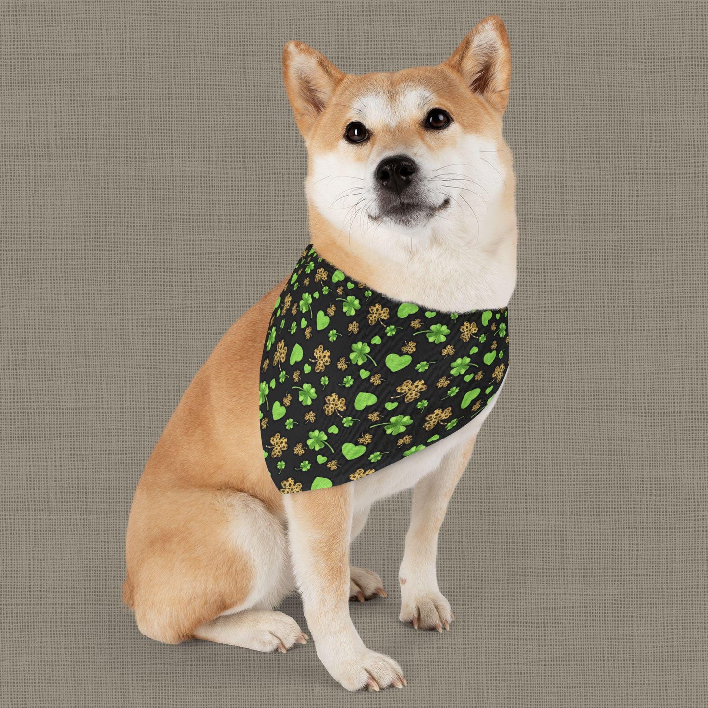 St. Patrick's Day Pet Bandana Collar - Lucky Clover Design, Dog Bandana, Holiday Accessory, Pet Gift, Shamrock Collar