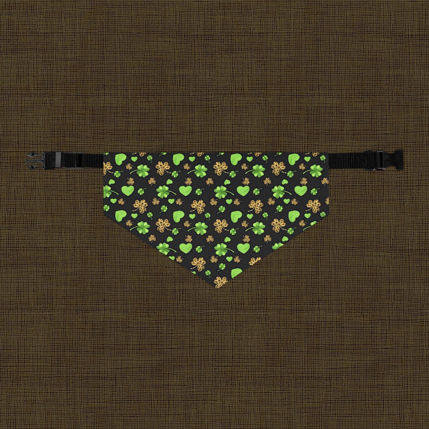 St. Patrick's Day Pet Bandana Collar - Lucky Clover Design, Dog Bandana, Holiday Accessory, Pet Gift, Shamrock Collar
