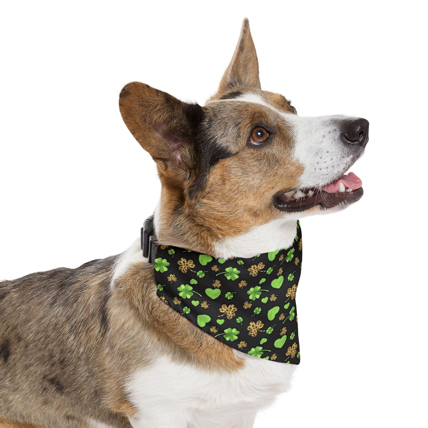 St. Patrick's Day Pet Bandana Collar - Lucky Clover Design, Dog Bandana, Holiday Accessory, Pet Gift, Shamrock Collar