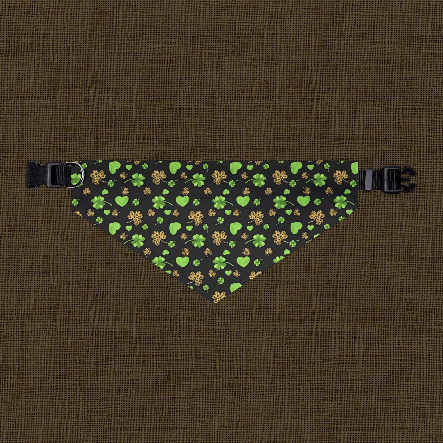 St. Patrick's Day Pet Bandana Collar - Lucky Clover Design, Dog Bandana, Holiday Accessory, Pet Gift, Shamrock Collar