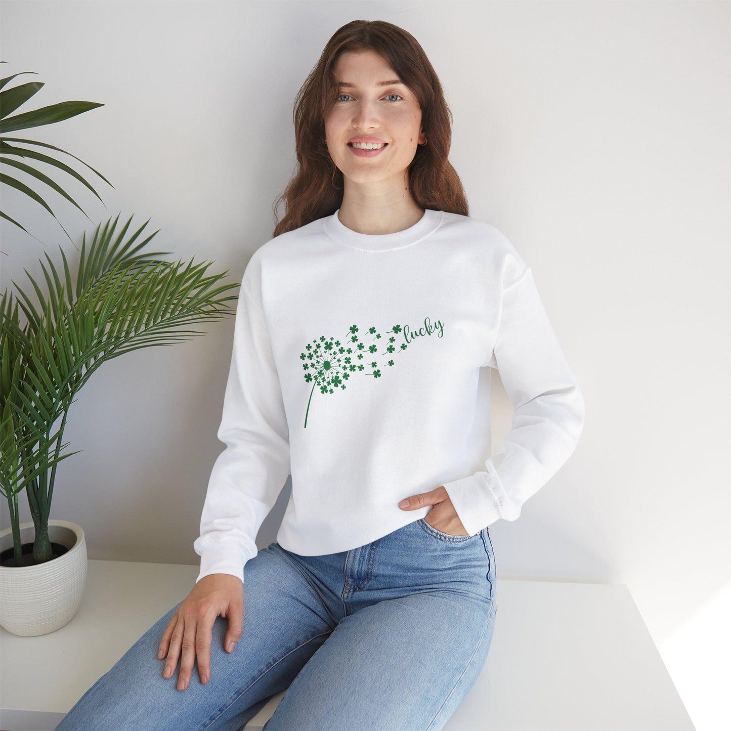 Lucky Clover Sweatshirt - Cozy Unisex Crewneck for St. Patrick's Day, Gift for Him, Gift for Her, Everyday Wear, Casual Fashion