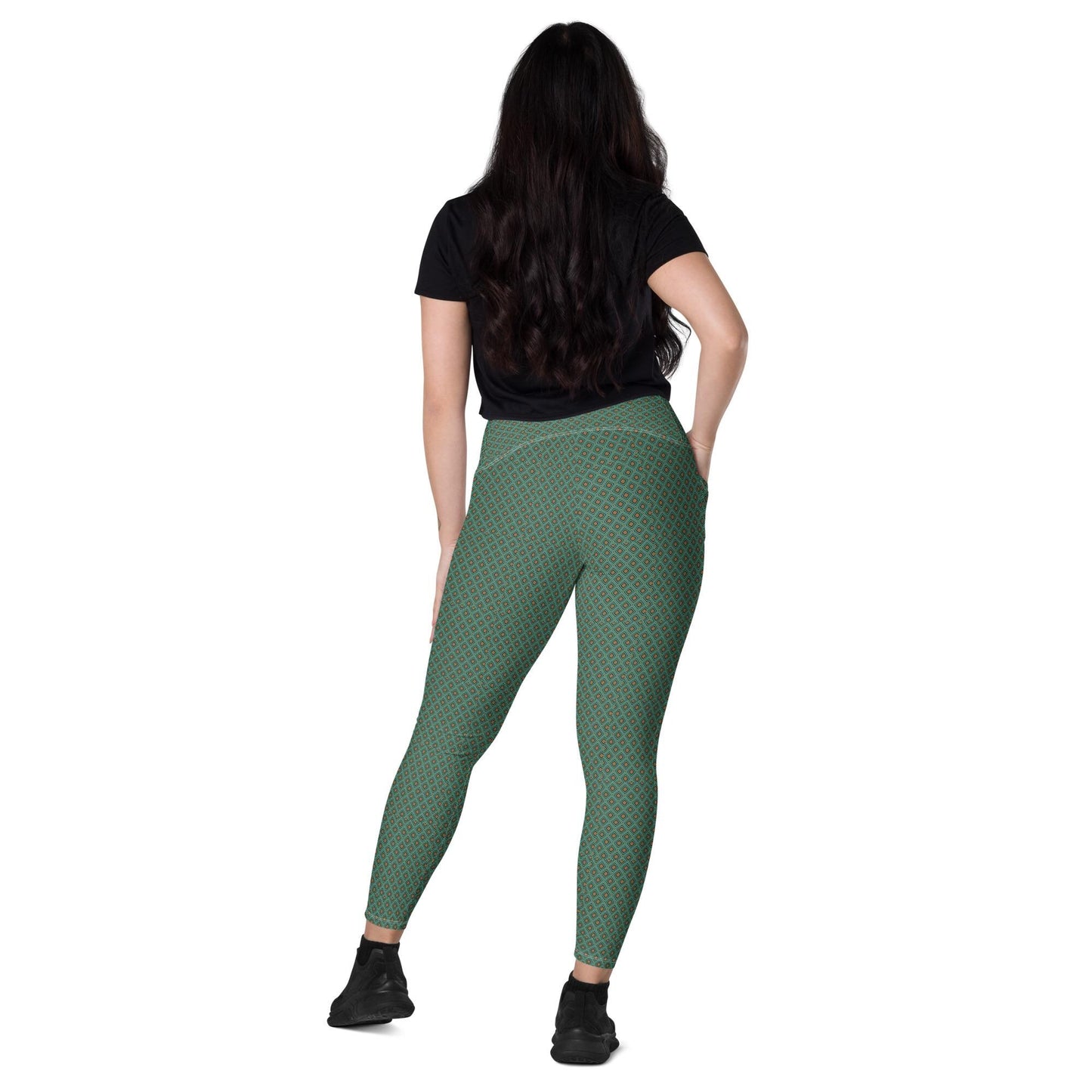 Geometric All-Over Pattern Women's Stretch Leggings | Trendy High Waist Fashion Pants | Comfortable & Stylish Activewear Leggings