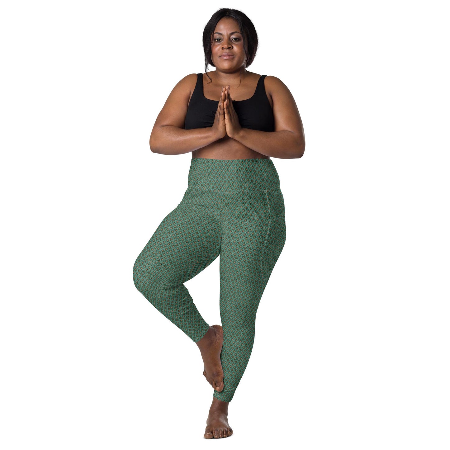 Geometric All-Over Pattern Women's Stretch Leggings | Trendy High Waist Fashion Pants | Comfortable & Stylish Activewear Leggings