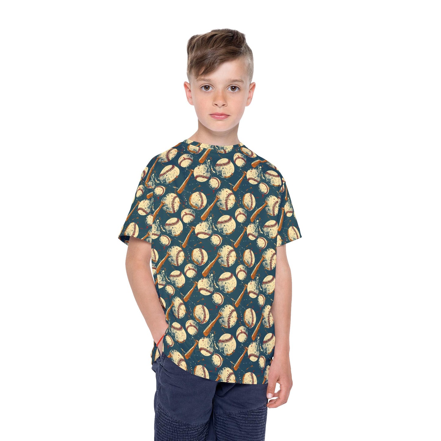 Boys Sports Jersey, Fun Baseball Tee for Young Athletes, Perfect for Sports Events, Birthdays, and Everyday Wear