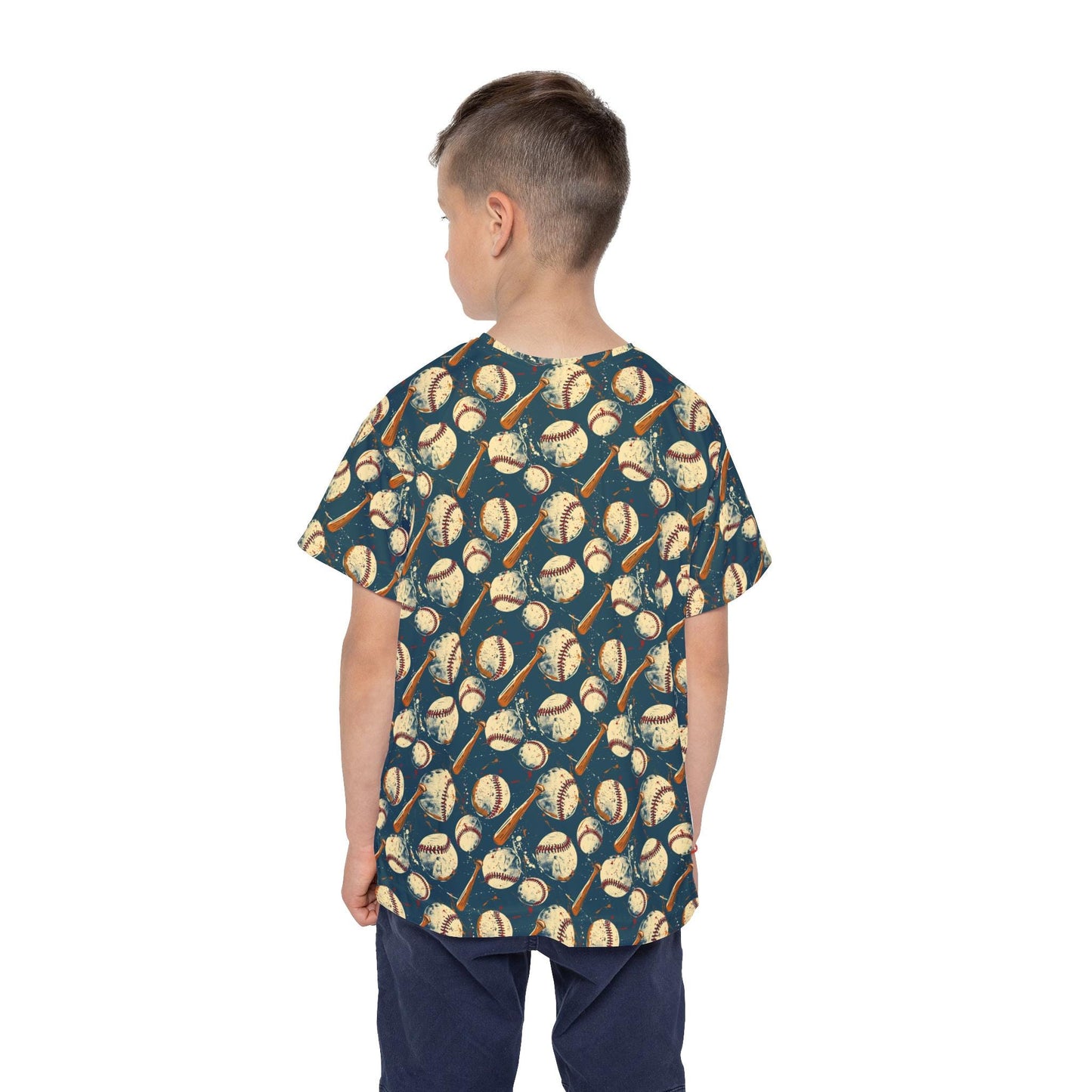 Boys Sports Jersey, Fun Baseball Tee for Young Athletes, Perfect for Sports Events, Birthdays, and Everyday Wear