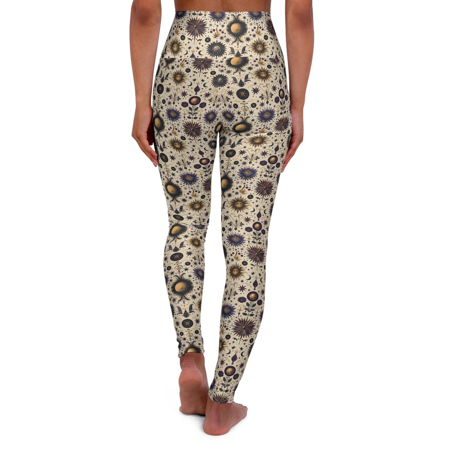 Bohemian High Waisted Yoga Leggings, Floral Workout Pants, Fitness Leggings, Yoga Apparel, Activewear, Gift for Her