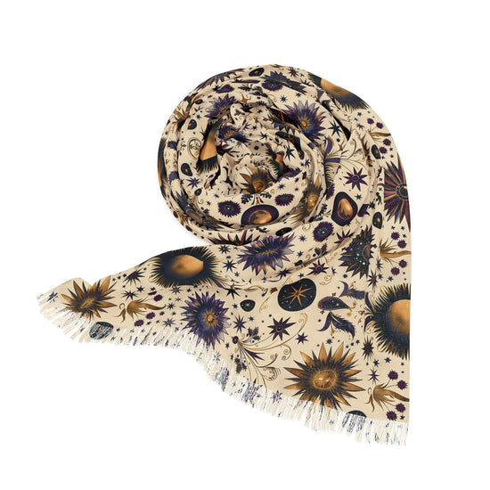Floral Light Scarf | Boho Chic Accessory for Women | Spring Fashion, Gift for Her, Everyday Wear, Festival Style, Gardening