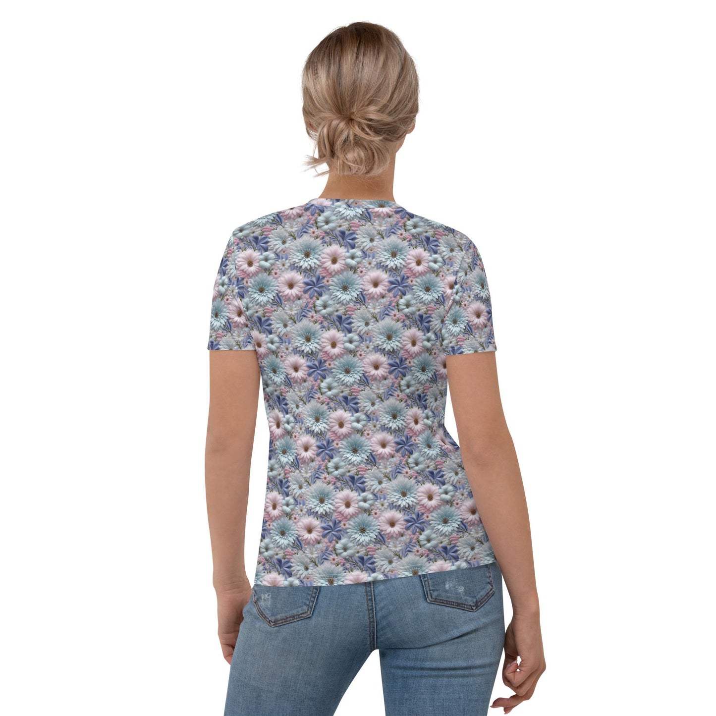 Pretty Spring Floral Pattern Women's Casual Shirt | Trendy Boho Chic Blouse | Lightweight Comfortable | Perfect for Spring & Summer