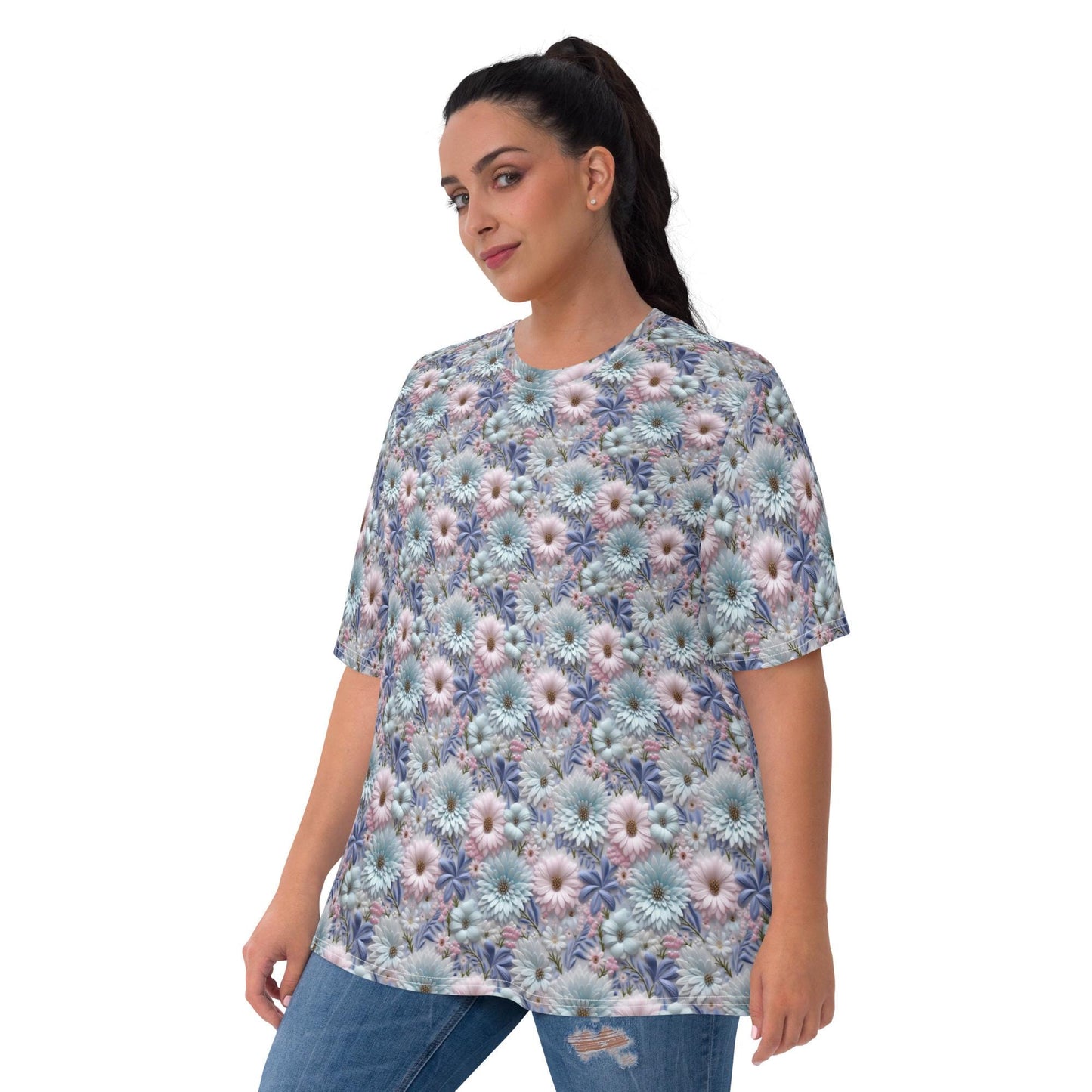 Pretty Spring Floral Pattern Women's Casual Shirt | Trendy Boho Chic Blouse | Lightweight Comfortable | Perfect for Spring & Summer
