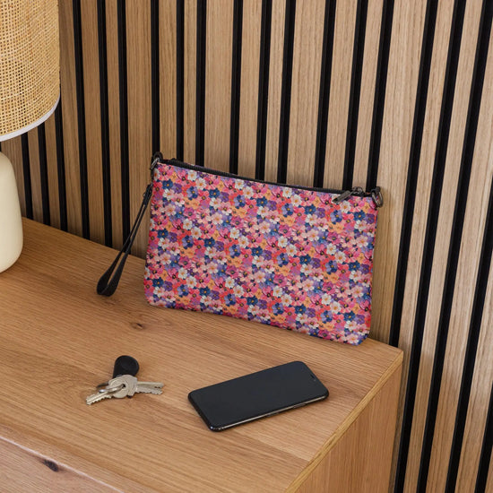 Bright Floral Seamless Pattern Crossbody Bag | Stylish Casual Fashion Bag | Lightweight & Hands-Free | Perfect for Everyday Use