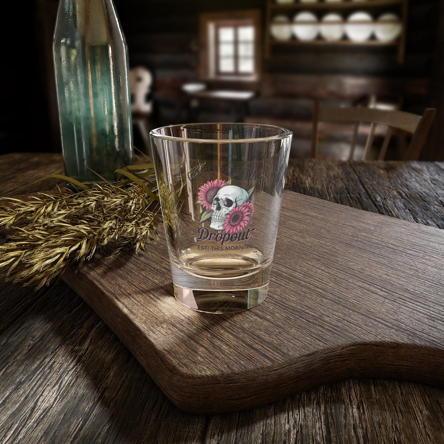 Gentle Parenting Dropout Shot Glass | Fun Gift for New Parents, Unique Barware, Home Decor, Party Favor, Baby Shower